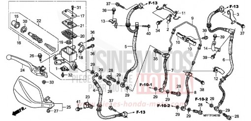 FR. BRAKE MASTER CYLINDER (ABS) XL700VAB de 2011